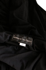 c.1990 Giorgio di Sant Angelo Black Stretch Net Multi Length Dress