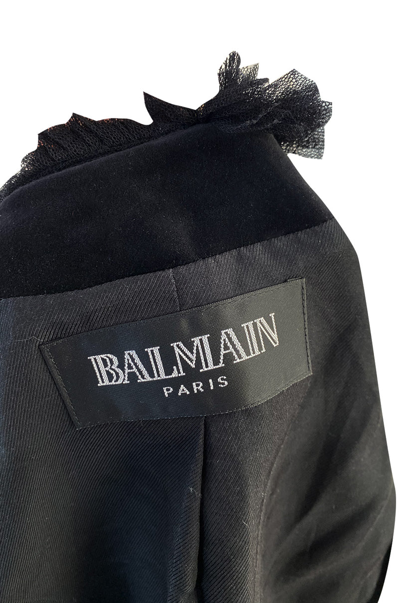 Fall 2009 Balmain by Christophe Decarnin Runway High Pagoda Shoulder Jacket w Embellishments