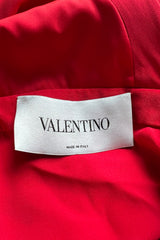 Fabulous Fall 2012 Valentino Red Silk Crepe Jersey Dress w Deep Scalloped Front Plunge