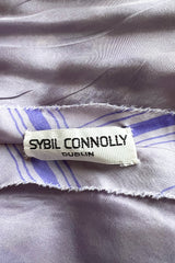 Incredible 1960s Sybil Connolly Couture Pale Lavender Ruffled Silk Gauze Dress
