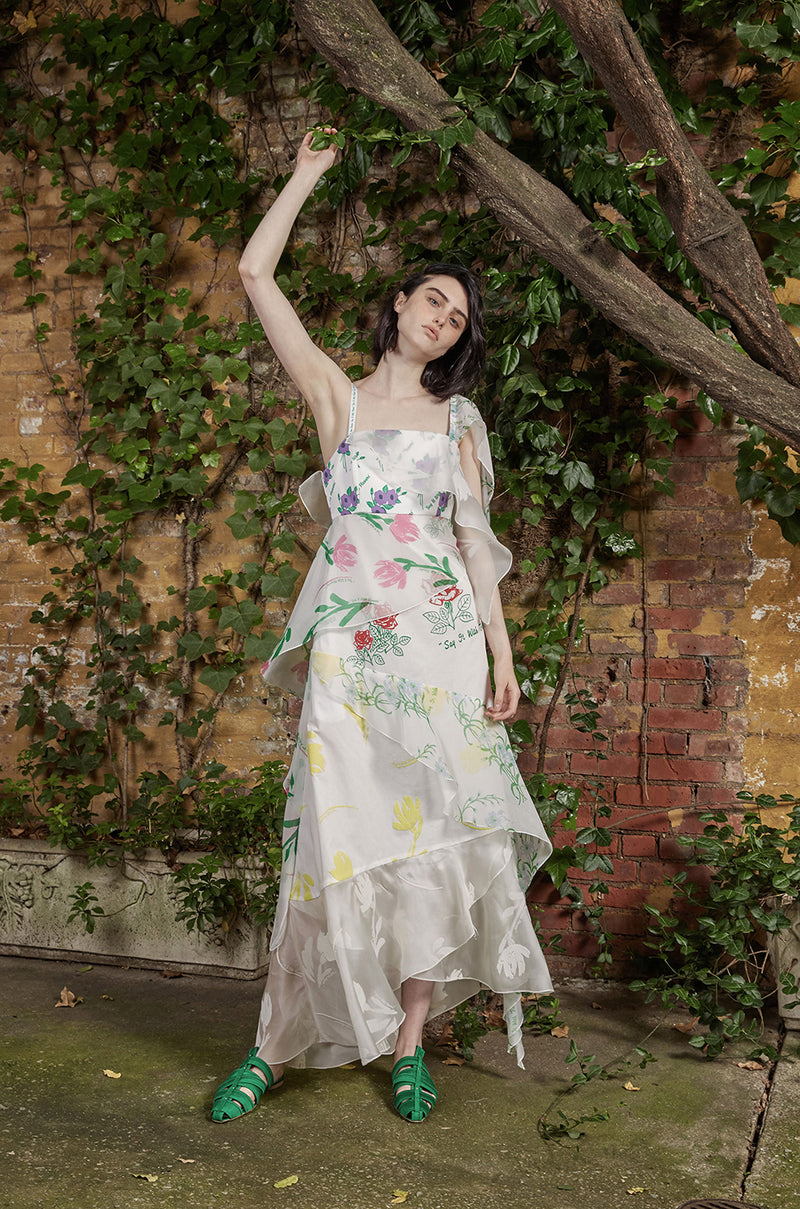 Resort 2018 Rosie Assoulin "Say It With Flowers" Printed Floral Dress Resort 2018 Rosie Assoulin "Say It With Flowers" Printed Floral Dress