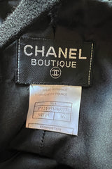 Gorgeous Fall 1998 Chanel by Karl Lagerfeld Runway Black Crepe One Shoulder Dress