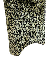 1994 Geoffrey Beene Leopard Print Chenille & Metallic Netting Dress
