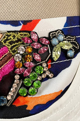 Look 45 Spring 2008 Christian Lacroix Silk Organza Dress w Crystal Detailing & Exuberant Print