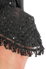 Spring 1998 Valentino Haute Couture Strapless Dress w Elaborately Beaded & Sequin Skirt