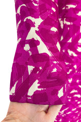 Exceptional Spring 1966 Christian Dior Haute Couture Suit by Marc Bohan In a Pink Patterned Silk Twill