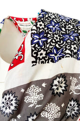 1970s Donald Brooks Printed Bandana Feel Skirt & Cropped Tie Top