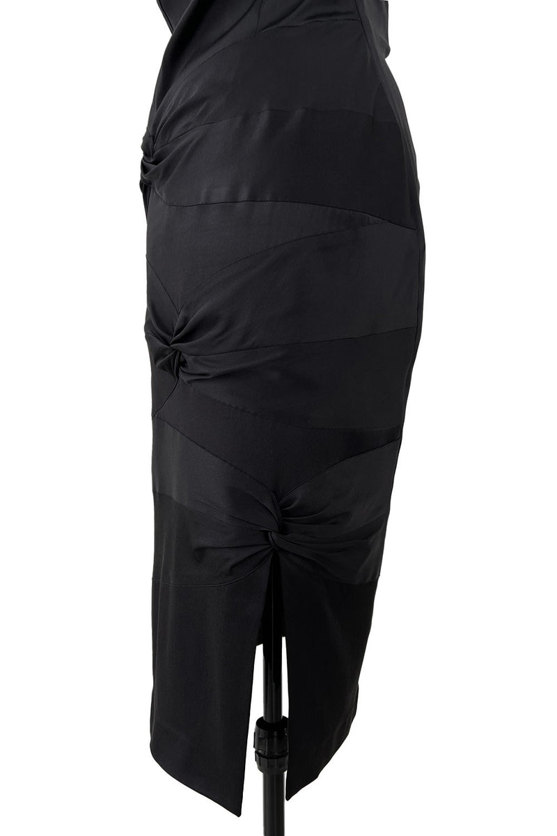 Ad Campaign Fall 2003 Christian Dior by John Galliano Runway Black Silk Halter Dress