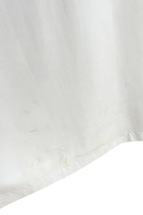 Stellar 1970s Luis Estevez Backless White Jersey Dress w Silver Studded Front