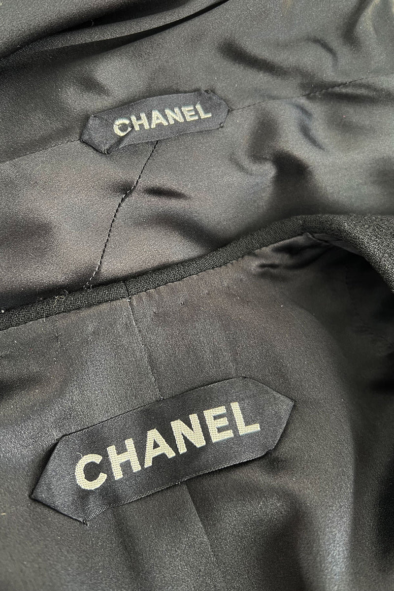 Chanel 00a and Karl Lagerfeld t 2000 Fall runway weed black trousers RTW  For Sale at 1stDibs