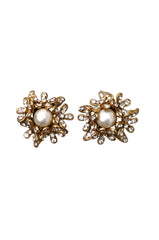 Swarovski & Pearl CHANEL Earrings 1980s