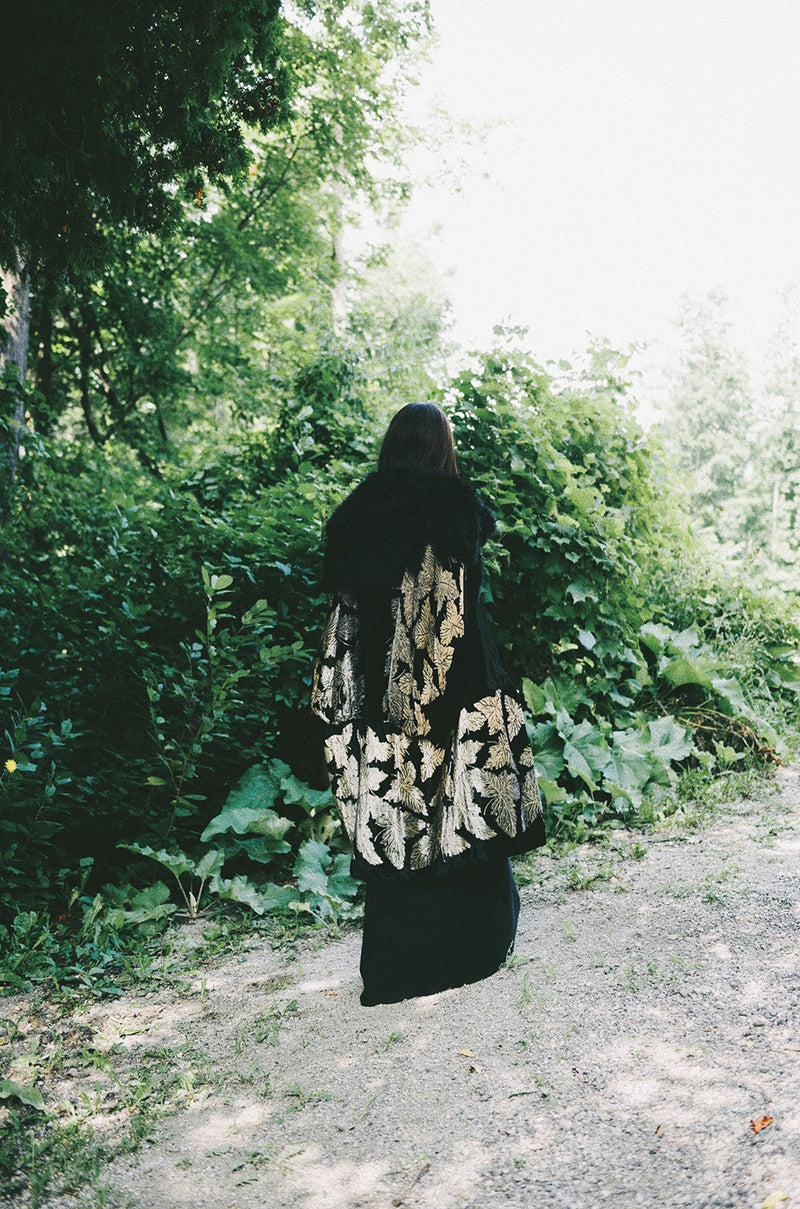 Extraordinary 1920s Evening Velvet & Feather Flapper Coat Cape