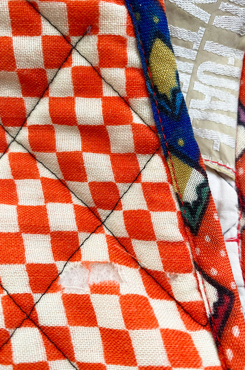 Rare 1971 Marion Foale and Sally Tuffin Red & White Check 'Pajama' Pant Set