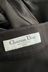 Ad Campaign Fall 2003 Christian Dior by John Galliano Runway Black Silk Halter Dress