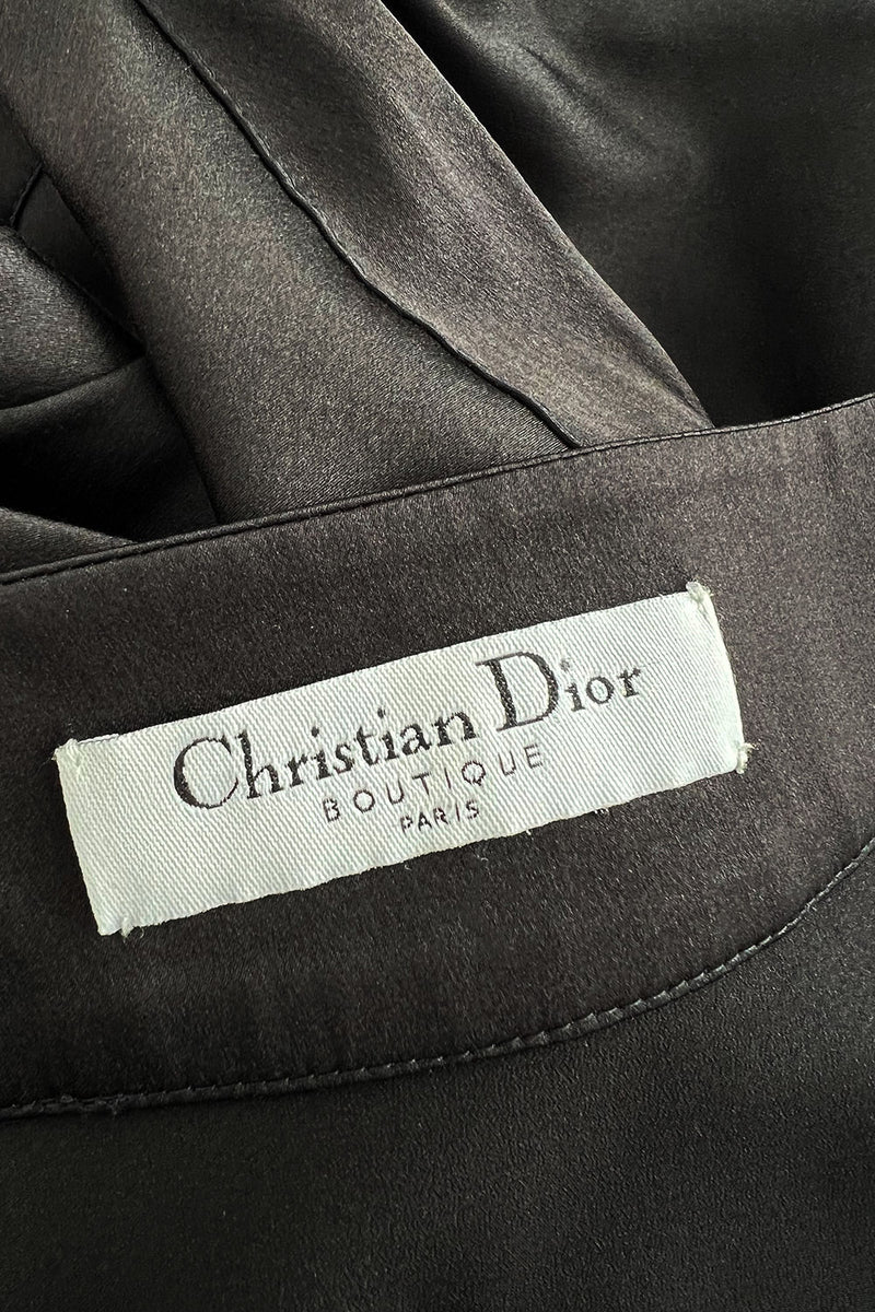 Ad Campaign Fall 2003 Christian Dior by John Galliano Runway Black Silk Halter Dress