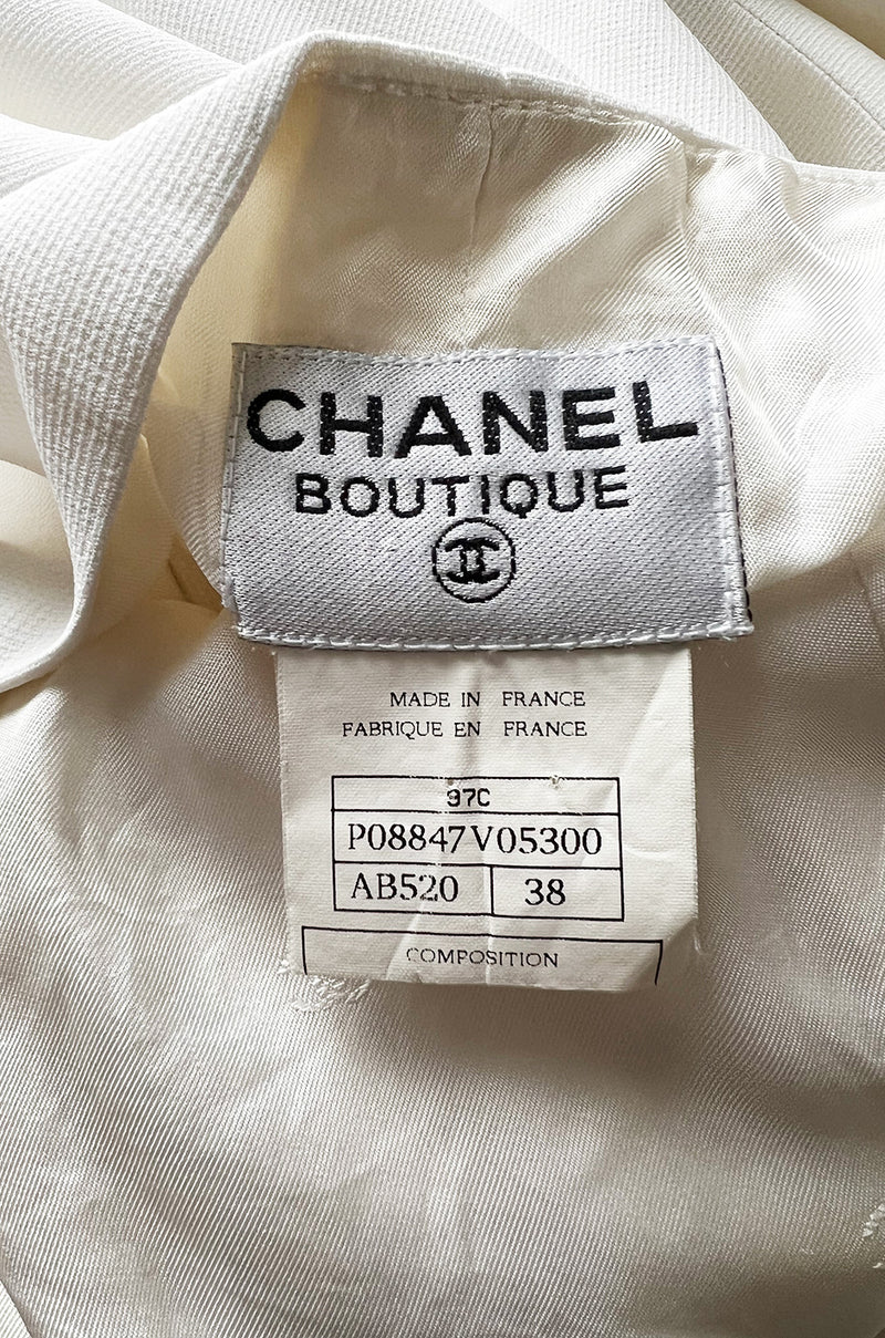 Vintage Black Chanel Boutique Fall 1997 Silk Dress Size EU 38