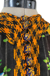 Spectacular Vintage Oversized Kimono Coat Made From an Incredible Antique Floral Silk Brocade