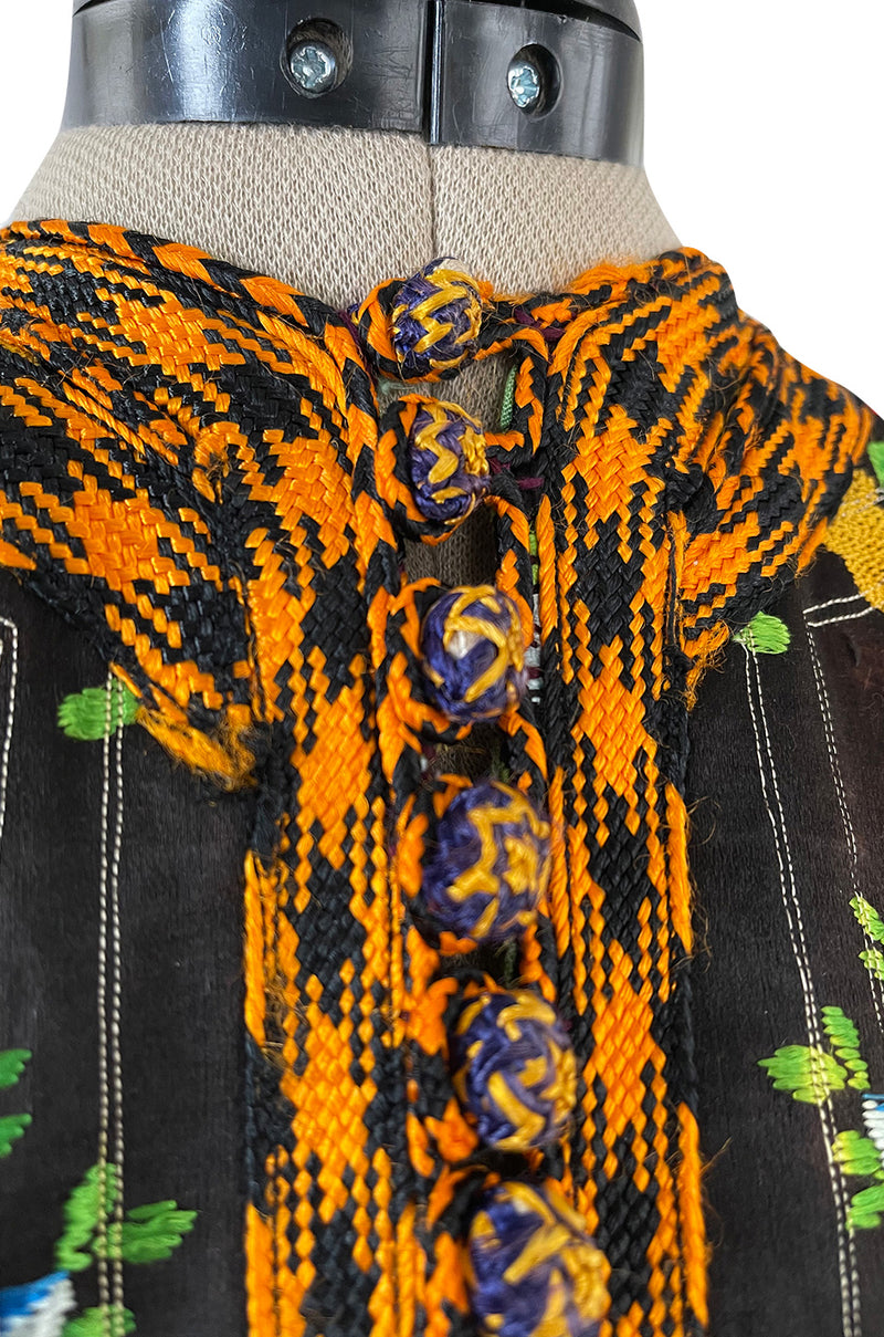 Spectacular Vintage Oversized Kimono Coat Made From an Incredible Antique Floral Silk Brocade