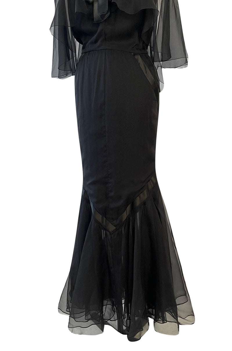 Black Silk Micro Pleated Shirt Dress – Vintage Couture
