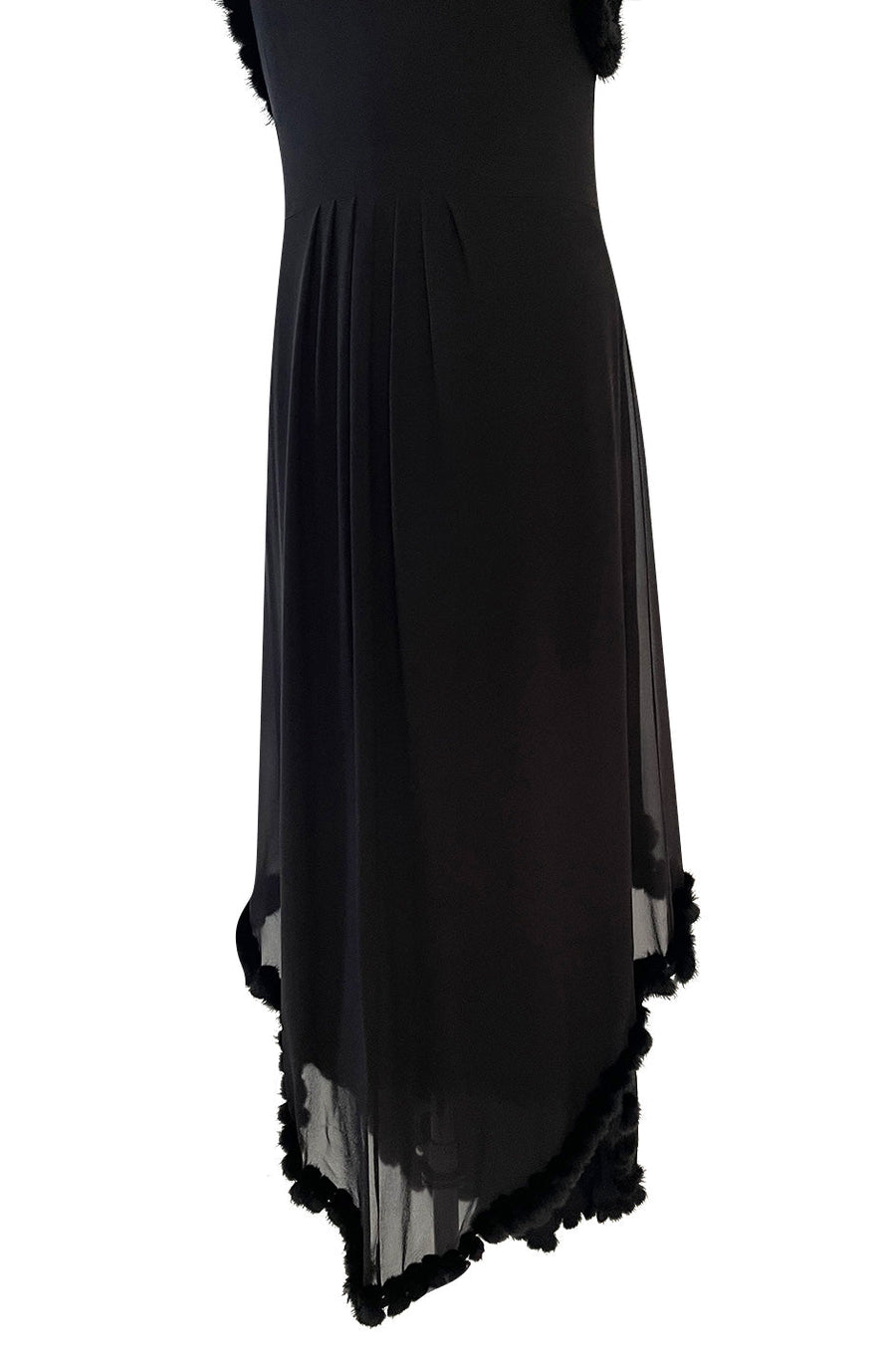 Gorgeous Fall 2003 Chanel by Karl Lagerfeld Black Silk Chiffon Dress S Shrimpton Couture Gorgeous Fall 2003 Chanel by Karl Lagerfeld Black Silk Chiffon Dress S Shrimpton Couture