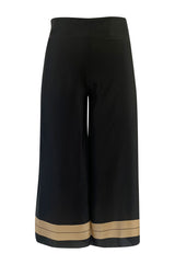 1970s Sonia Rykiel Wide Legged Cropped Pant & Long Tunic Evening Set w Draped Pockets