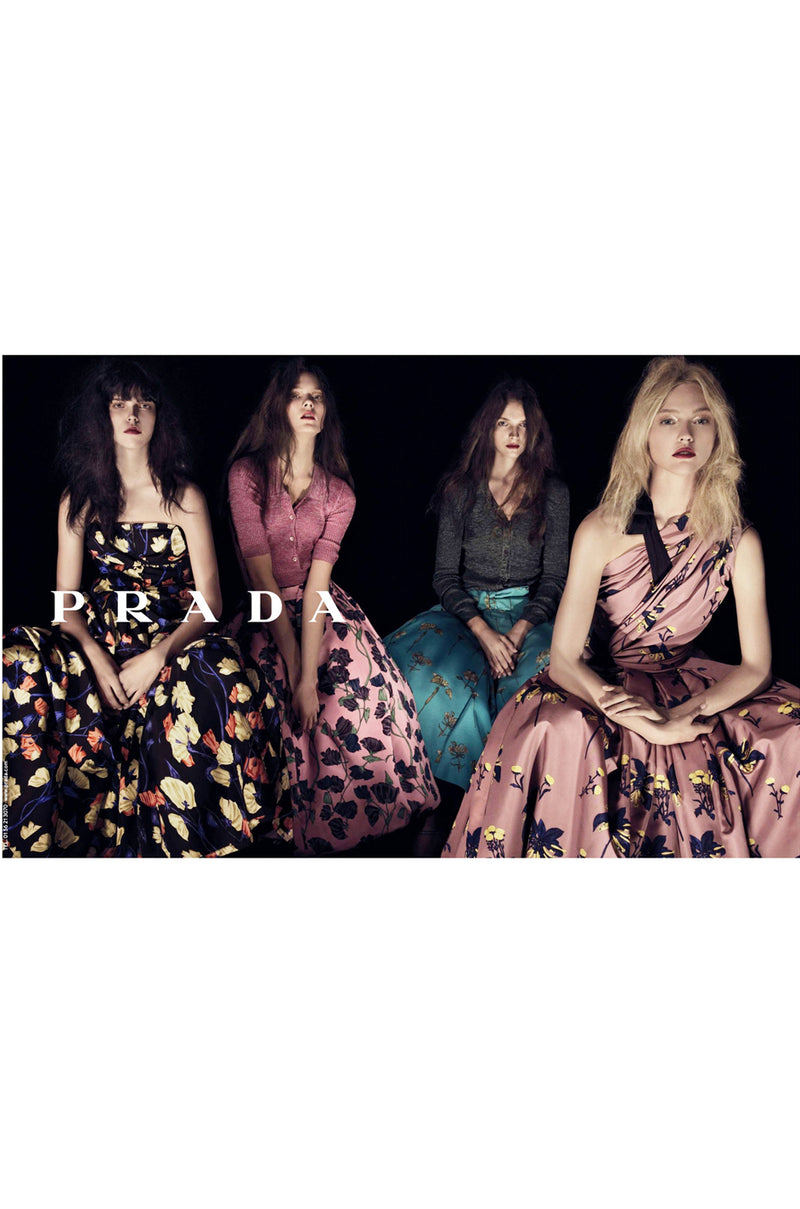 Iconic Resort 2008 Prada Runway & Ad Campaign Silk Floral Couture Dress