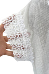 Pristine Mid 2000s Givenchy by Riccardo Tisci White Cotton Gauze & Lace Dress w Matching Underdress