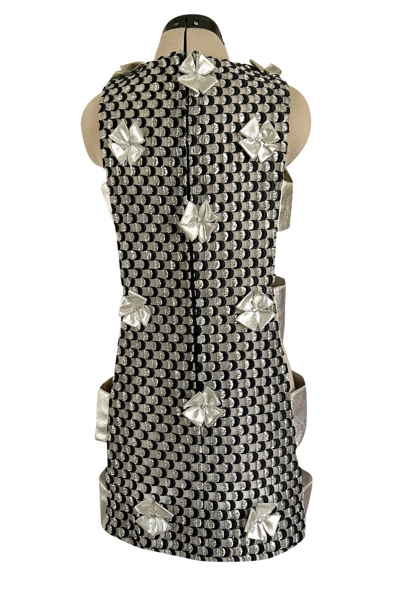 Spring 1966 Marc Vaughan Couture Silver 'Cubic' Pant & Open Side Tunic Mini Set