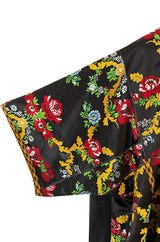 Spectacular Vintage Oversized Kimono Coat Made From an Incredible Antique Floral Silk Brocade