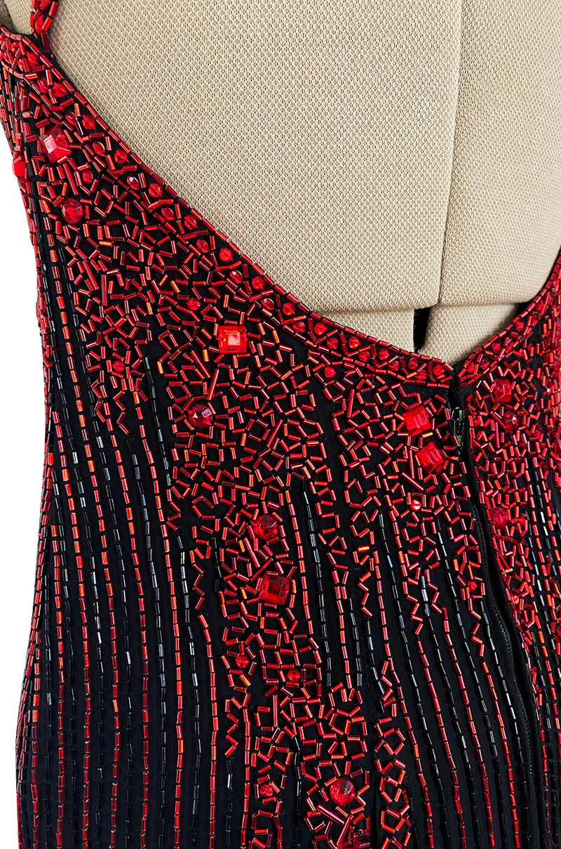 bob mackie red dress Vintage Long Dress