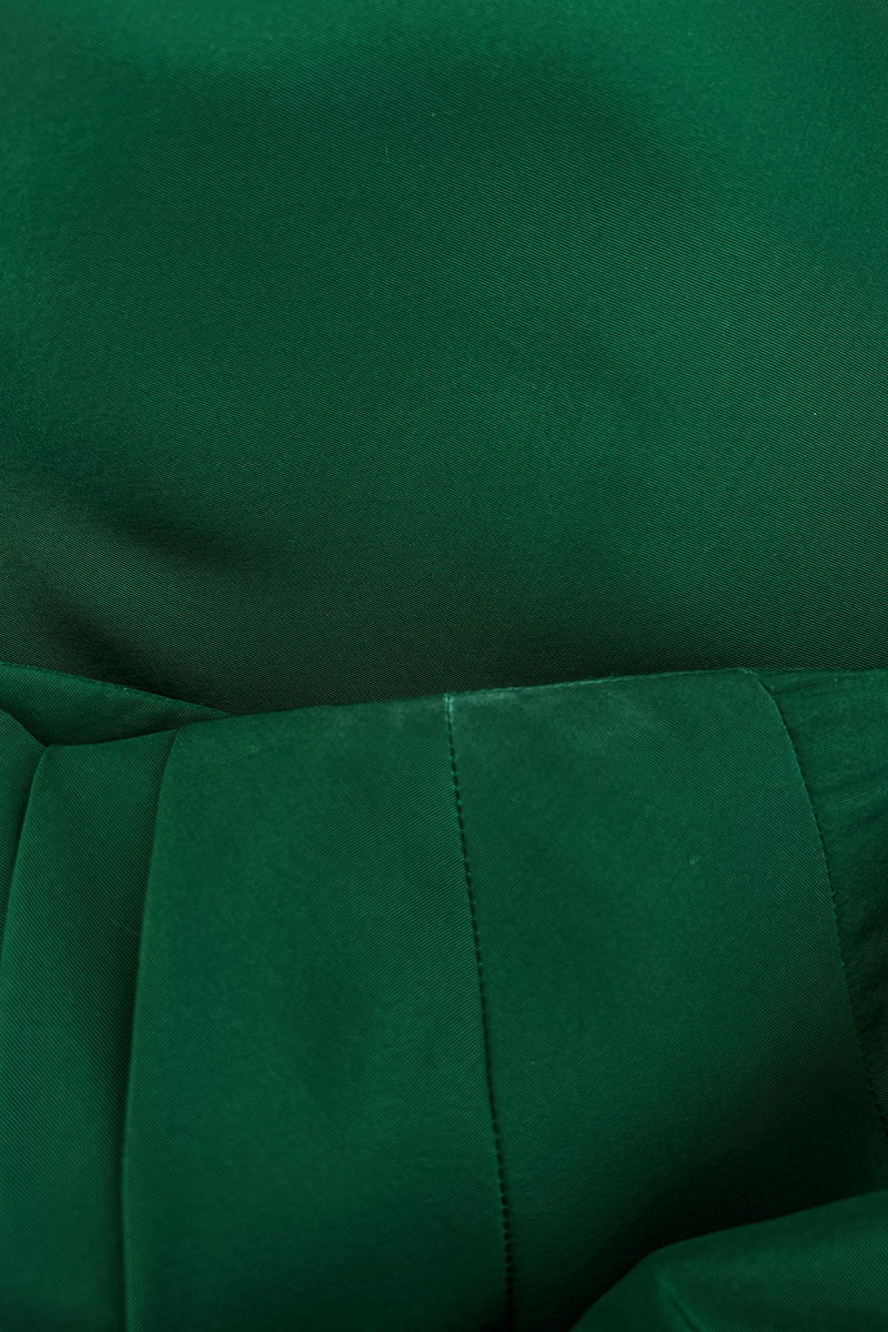 Spectacular Resort 2013 Oscar de la Renta Runway Strapless Emerald Green Silk Dress
