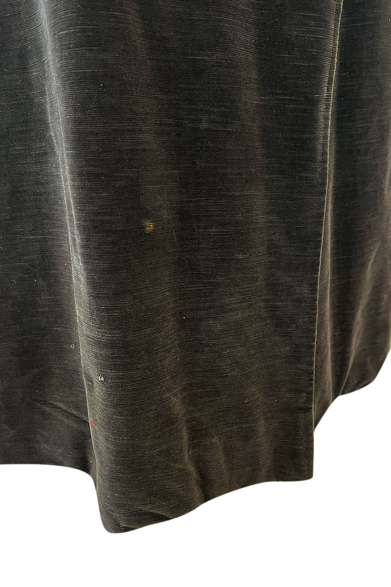 Documented Fall 1970 Yves Saint Laurent Brown Velvet Ultra Fine Corduroy Great Coat