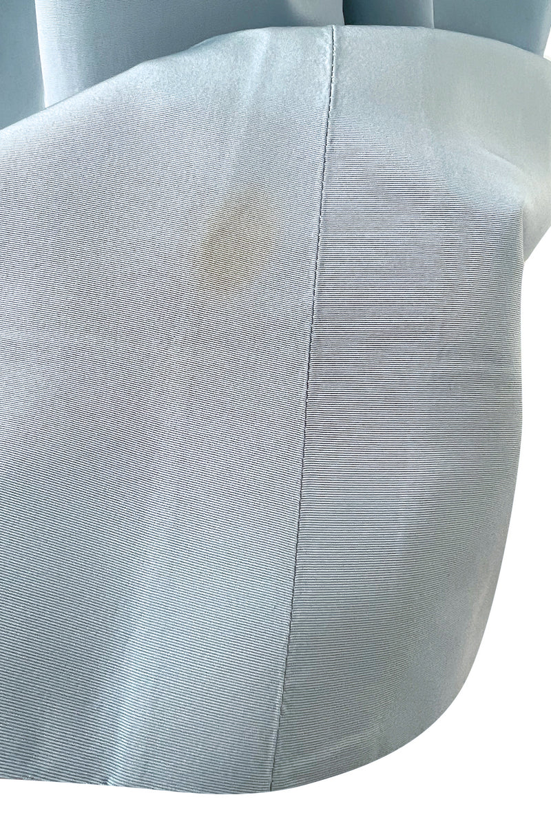 Runway Spring 1994 Balmain by Oscar de La Renta Haute Couture Baby Blue Corset Dress