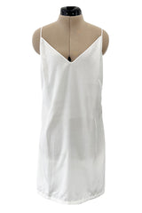 Pristine Mid 2000s Givenchy by Riccardo Tisci White Cotton Gauze & Lace Dress w Matching Underdress