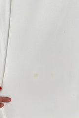 Stellar 1970s Luis Estevez Backless White Jersey Dress w Silver Studded Front