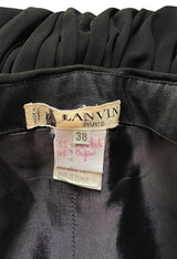Spectacular 1970s Lanvin by Jules-Francois Crahay Off or On the Shoulder Draped Jersey Dress