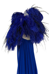 F/W 2004 Jean Louis Scherrer Haute Couture Runway Dress & Feather Cape