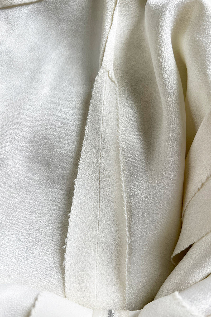 Fabulous 1960s Madeleine de Rauch Haute Couture Pearl White Sequin & Rhinestone Dress