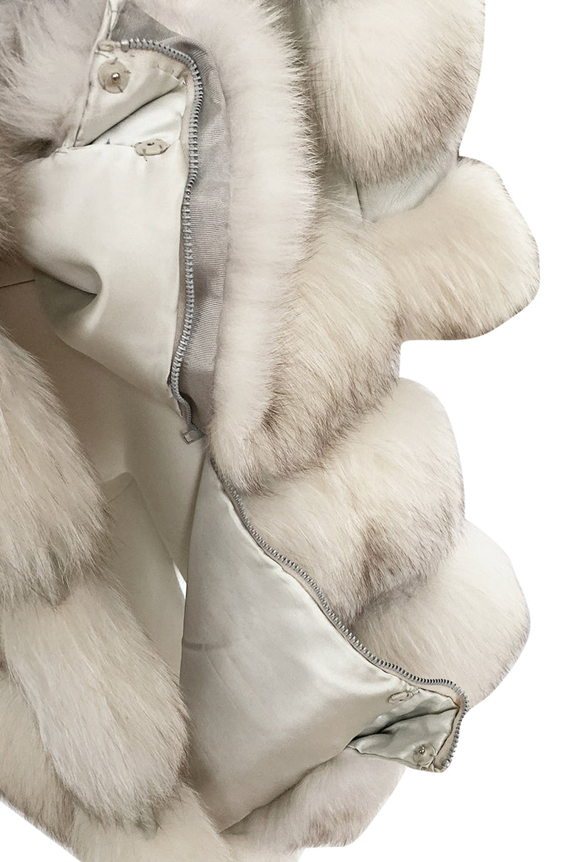 1960s Schiaparelli Convertible Two Length Fox Fur & Leather