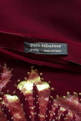 Exceptional Mid-1980s Paco Rabanne Haute Couture Velvet Beaded Caftan Dress