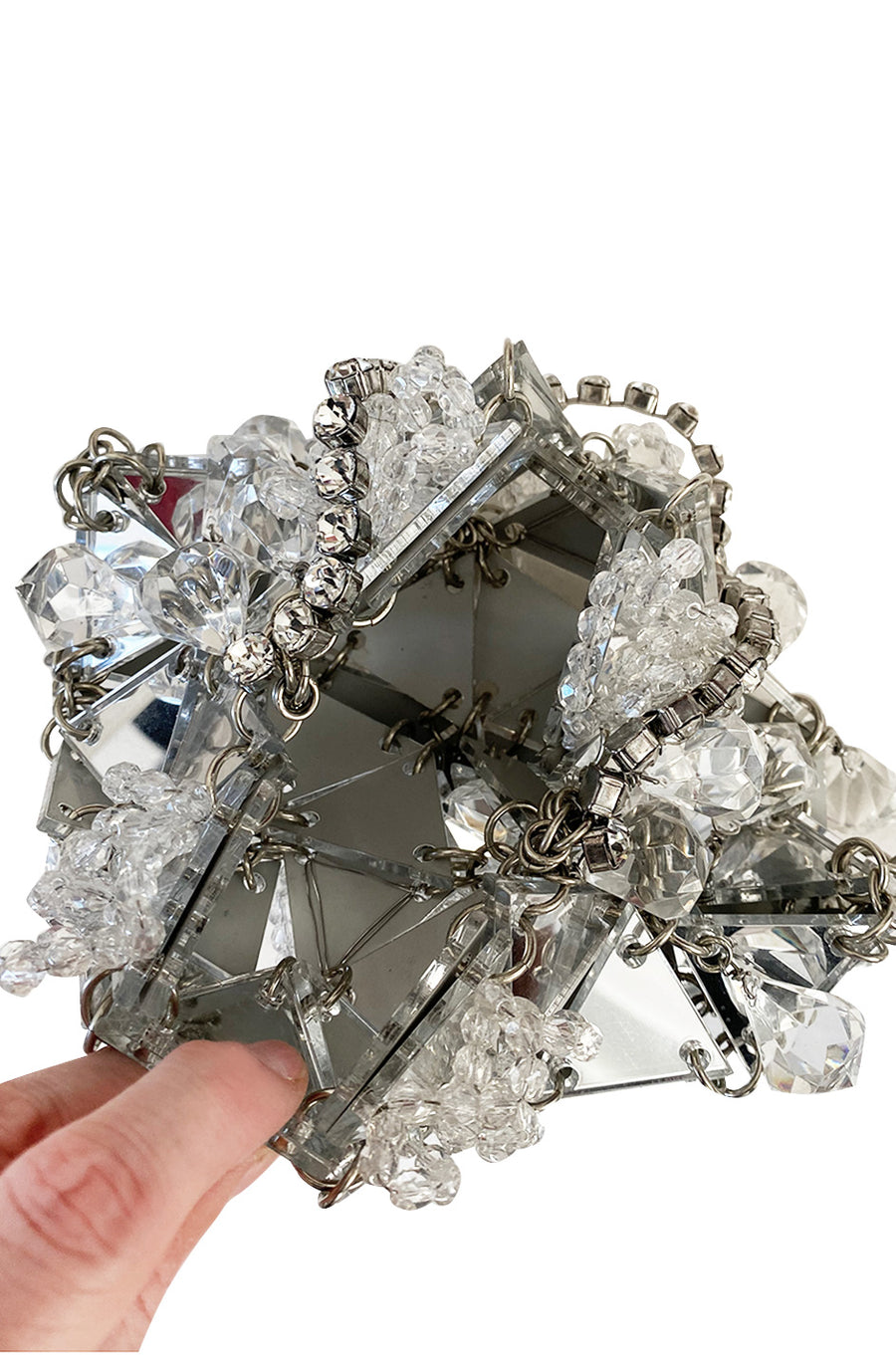 c.1967 Paco Rabanne Couture Mirrored Triangle, Metal