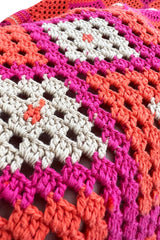 Prettiest Resort 2012 Christian Dior Hand Crocheted Pink & Orange Geometric Halter Dress