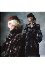 Documented 1973 Biba by Barbara Hulanicki Rare Maternity Label Black Faux Fur Swing Coat