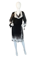 1920s Beaded Chiffon Couture Flapper