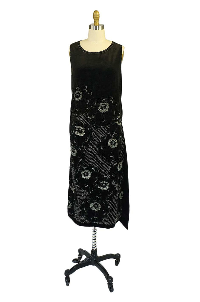 Rare 1920s Couture Rue De La Paix Flapper Dress