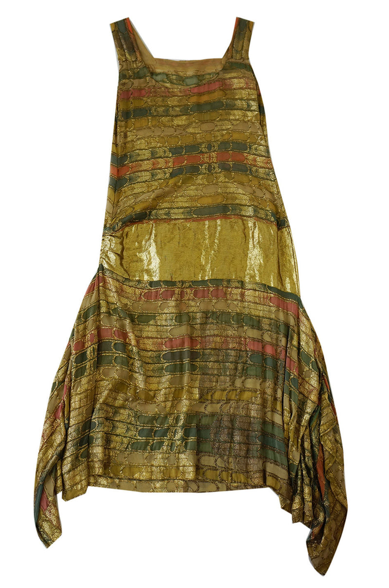 Sublime 1920s Silk & Lame Flapper Dress
