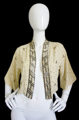 1930s Rhinestone Encrusted Silk Jacket