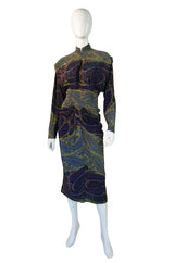 1940s Claudia Young Silk Wiggle Dress