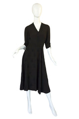1940s Silk Tassle & Cord Swing Dress