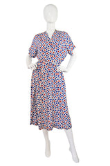 1940s Dotted Day Novelty Swing Dress